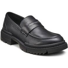 Karl Lagerfeld Low Shoes Karl Lagerfeld Leather Lug Sole Penny Loafer - Black