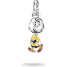 Genbrugsmaterialer - Guld Charms & Vedhæng Thomas Sabo Connect Silver Charm Pendant For Women - Brown/Yellow/Black/Silver