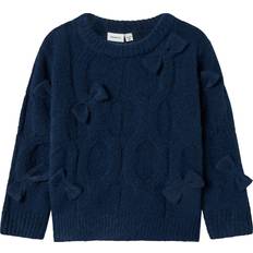 Name It Genbrugsmaterialer Striktrøjer Name It Strik Trøje Olivia Navy Blazer