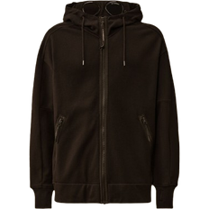 Diagonal Raised Fleece Goggle Sweatshirt - Black
