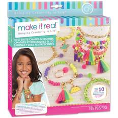 Neobrite Chains and Charms gör 10 neonfärgade armband med tofsar, hängen och pom-poms