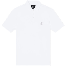 Armani Exchange Men's Regular Fit Cotton Polo with Logo - White