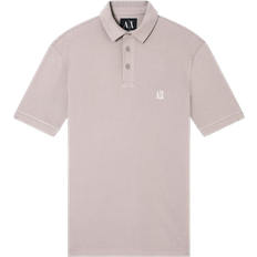 Armani Exchange Polo Shirt Slim Fit Brun Polotröja Med Ribbad Krage