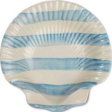 Stengods Tallrikar Byon Armona 23.5 cm Randig Ljusblå/Vit Flat tallrik 23.5cm