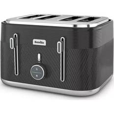 Breville Obliq 4-Slice Toaster Black/Silver
