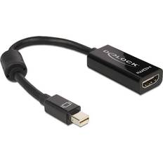 Hdmi han til displayport hun adapter DeLock Mini DisplayPort - HDMI Adapter M-F 0.1m