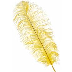 Feathers Neel Blue Yellow Natural Ostrich Feathers 50-60 Cm 5Pcs