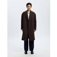 Herre - Uld Frakker Selected Dobbeltradet Frakke Uldblanding Manteco Coat 3 - Str L