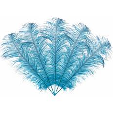 Feathers Neel Blue Natural Ostrich Feathers 10Pcs