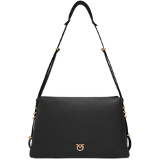 Pinko Elegant Læder Skuldertaske Love Birds Diamond - Sort