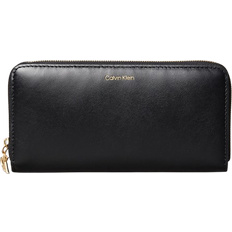 Leather Large Zip Wallet - Black