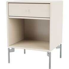 Montana Furniture Dream with Legs Oat/Matt Chrome Bedside Table 30x35.4cm