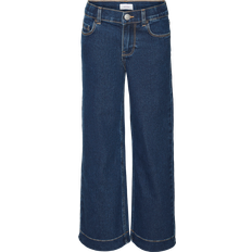Høj Talje Wide Fit Jeans - Dark Blue Denim
