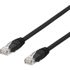 Deltaco Cat6a Patchkabel 10m 500MHz LSZH Svart 10m