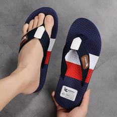 Unisex Slippers & Sandals Temu Unisex Couple's Color-Block Flip-Flops - Lightweight Eva Rubber