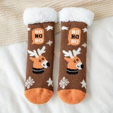 Flannel Socks Temu Winter Thickened Warm Velvet Mid-calf Socks