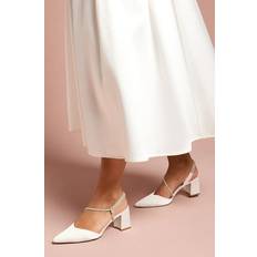 White Court Bridal Heels Shoes