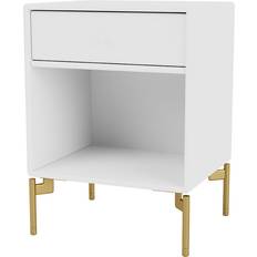 Montana Furniture Dream with Legs New White/Brass Bedside Table 30x35.4cm