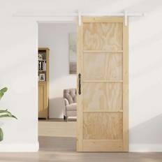 Skydedøre vidaXL Naturlig Hvid 78 202 cm Massiv Fyrretræ Skydedør (x)