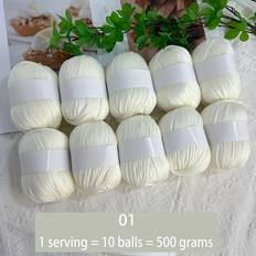Set Of 10 Luxury Yarns Soft Light Beige