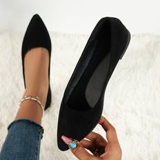 Women Ballerinas Temu Minimalist Solid Color Flats Shallow Mouth Slip On Lightweight Ballets