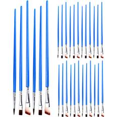 Plastic Painting Brushes Blue 30pcs