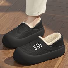 Unisex Slippers & Sandals Temu Unisex Winter Plush Cozy Round Toe Slippers - Material