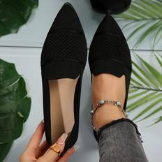Ballerinas Temu Women's Casual Pointed Toe Flats Slip-On Ballet Shoes - Black/Gray/Pink/Beige