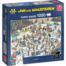 Jan Van Haasteren Puslespil Jan Van Haasteren Ice Hockey 1000 Brikker Genoptrykt Puslespil