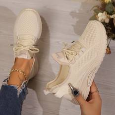 Women Trainers Temu Breathable Knit Sneakers Comfortable Casual Shoes - Closure