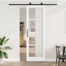 Skydedøre vidaXL Orkdal Hvid 78 232 cm Træ Metal Skydedør (x)