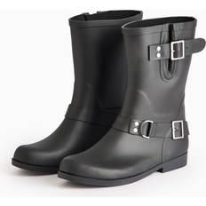 Wellingtons Tu Black Side Buckle Wellies
