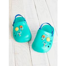 Badge Ankle Strap Clogs - Bright Green