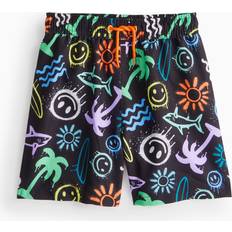 Tu Swimwear Tu Icon Paint Print Swim Shorts - Black