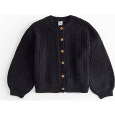 Tu Cardigans Tu Crew Neck Knitted Cardigan - Black