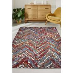 Multicolour Zig Zag Design Indoor Outdoor Rug 120 170 cm