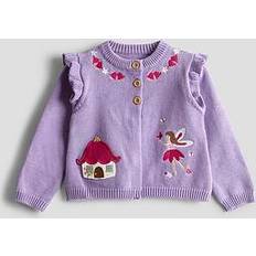 Purple Cardigans Children's Clothing JoJo Maman Bébé Toddler Girls Tulip Fairy Pet Pocket Cardigan - Purple