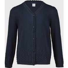 Tu Cardigans Tu Pointelle Knit Cardigan - Navy Dark