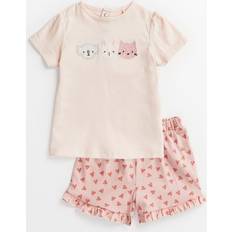 Tu Other Sets Tu Animal Face T-Shirt Shorts Set - Pink