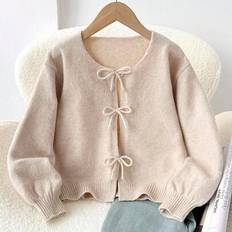 Cardigans Children's Clothing Shein Tween Girls Loose Casual Minimalist Comfortable Round Neck - Back To School
