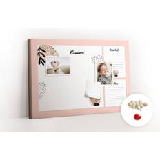 Wall Mounted Cork Board With Print 40cm H x 60cm W x 2.5cm D