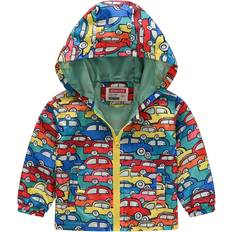Multicoloured Jackets Temu Boys Cartoon Full Print Windbreaker Hooded Jacket