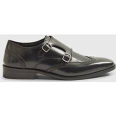 Svarta Monks River Island Black Square Toe Monk Shoes
