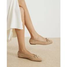 Beige - Suede Ballerinas River Island Suede Square Toe Ballet Pumps - Beige
