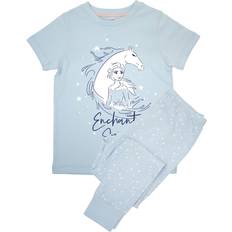 Enchanted Spirit All-Over Print Short-Sleeved Long Pyjama Set - Light Blue