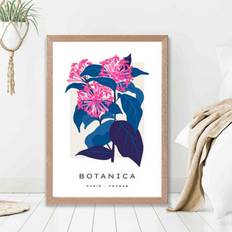 Artze Wall Blue Pink Cornflower Flower Market Framed Art