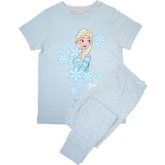Short-Sleeved Long Pyjama Set - Baby Blue