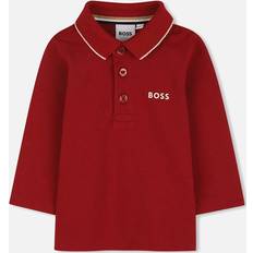 Boy's Baby Long Sleeve Cotton Polo Shirt - Red