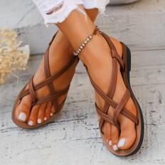 Sandals Temu Women's Brown Cover Flat Sandals - Brown