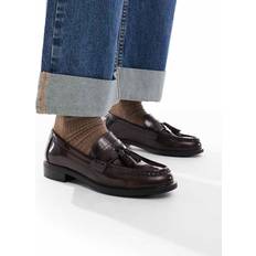 Loafers New Look Faux Leather Tassel Charm Almond Toe Loafers - Brown